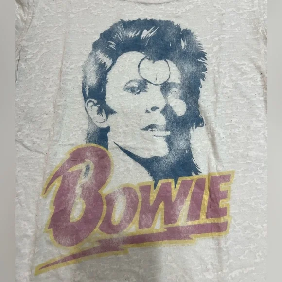 Vintage David Bowie Ziggy Stardust sheer rock band T-shirt - Picture 2 of 4